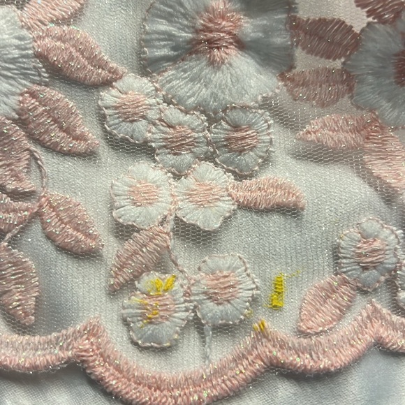 American Princess Floral Dress Size 2T White and Pastel Pink Floral Overlay - Picture 14 of 14